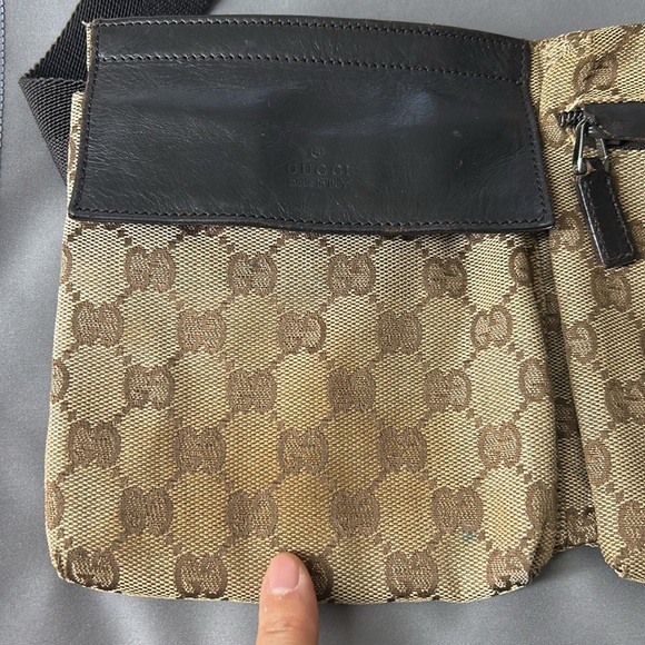 🖤Gucci "GG" Vintage Double Adjustable Belt Bag As Seen On Sex and The City - Picture 4 of 17